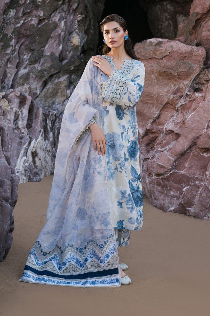 BAROQUE EMBROIDERED PRINTED LAWN UF-4105